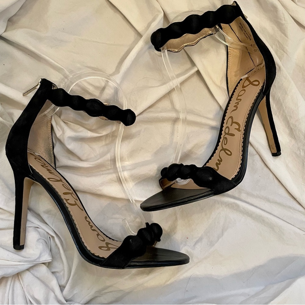 Sam Edelman Addison Black Suede Zipper Back Stiletto Heel Women’s Size 9 - Picture 10 of 15